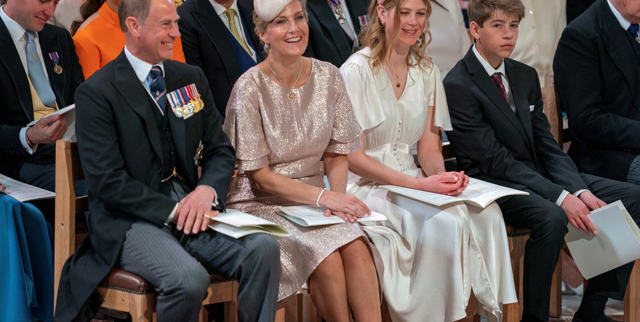 Prince Edward, Earl of Wessex, Sophie, Countess of Wessex, Lady Louise Windsor and James, Viscount Severn attend the National Service of Thanksgiving held at St Paul's Cathedral, during Britain's Queen Elizabeth's Platinum Jubilee celebrations, in London, Britain, June 3, 2022. Arthur Edwards/Pool via REUTERS