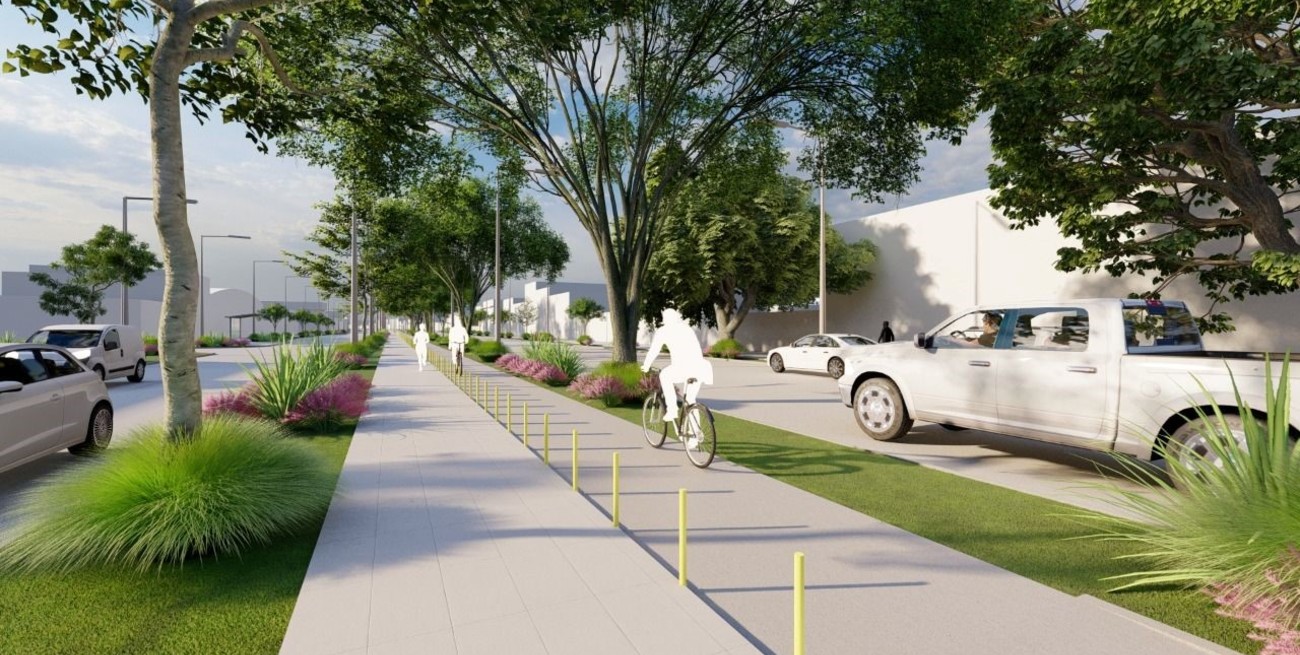 Idea. La maqueta digital muestra una vista de cómo quedaría la avenida con las obras que hacen falta.