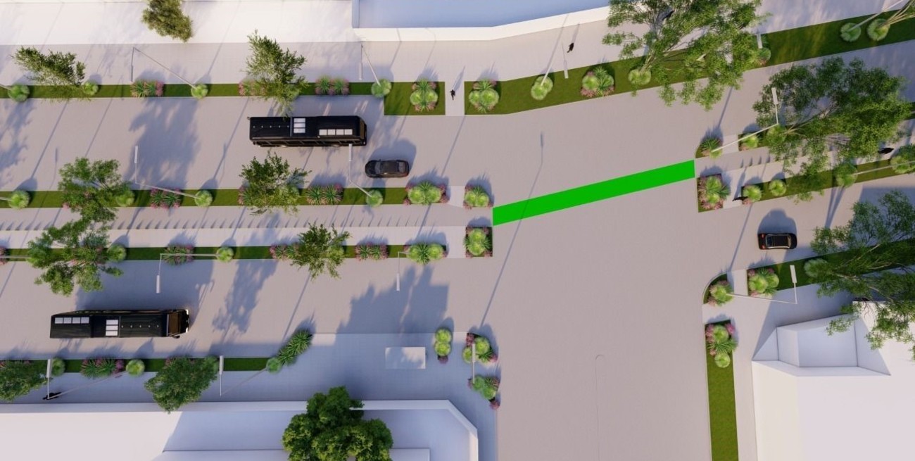 Idea. La maqueta digital muestra una vista de cómo quedaría la avenida con las obras que hacen falta.