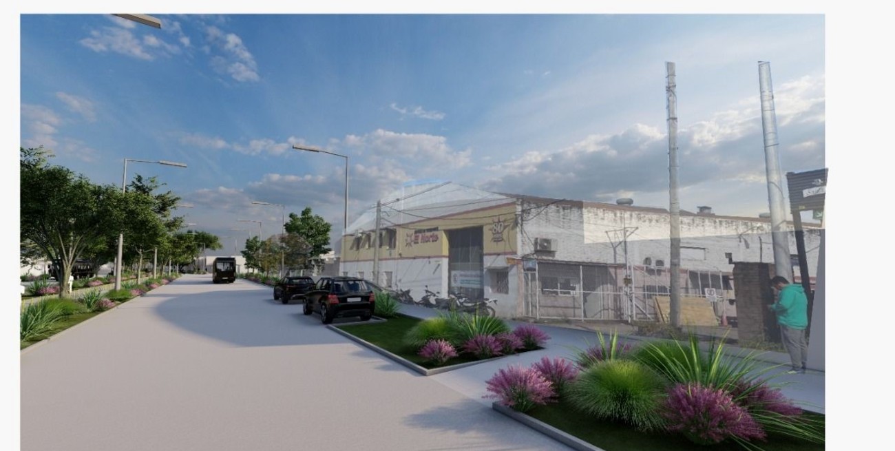 Idea. La maqueta digital muestra una vista de cómo quedaría la avenida con las obras que hacen falta.