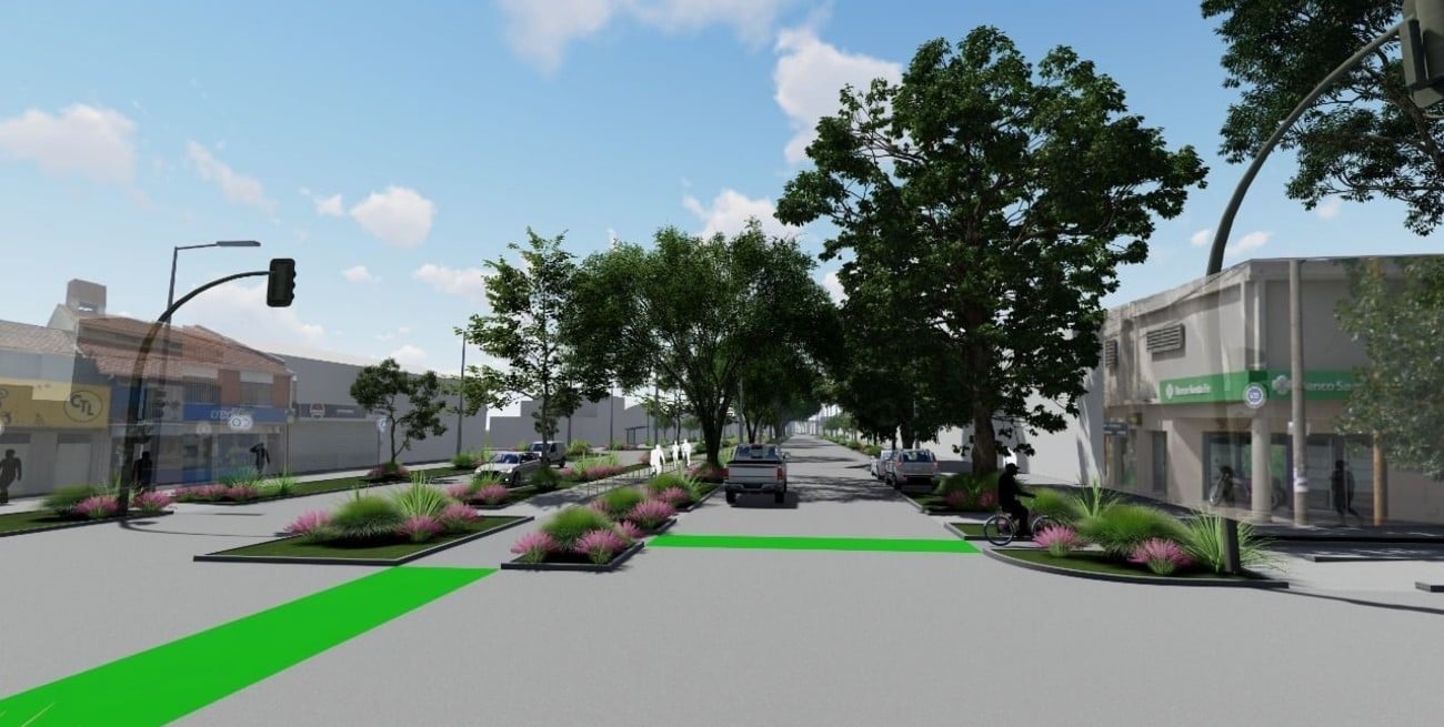 Idea. La maqueta digital muestra una vista de cómo quedaría la avenida con las obras que hacen falta.