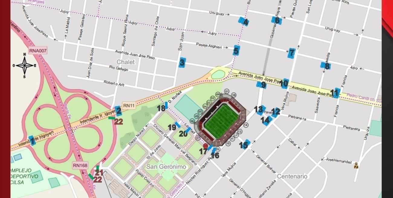Cortes de tránsito por el partido de Colón.