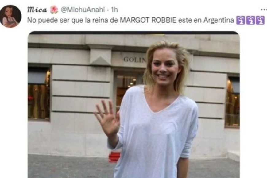 Una usuaria con publicaciones restringidas tomó una foto de la actriz en Buenos Aires. La imagen se viralizó rápidamente. 