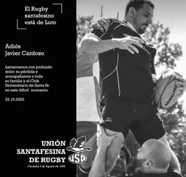 La Unión Santafesina de Rugby manifestó su dolor.