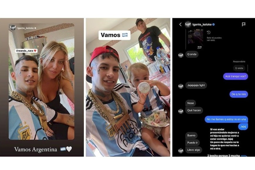 Wanda, L-Gante y Tamara utilizaron sus historias de Instagram para expresarse. ¡Qué momento!