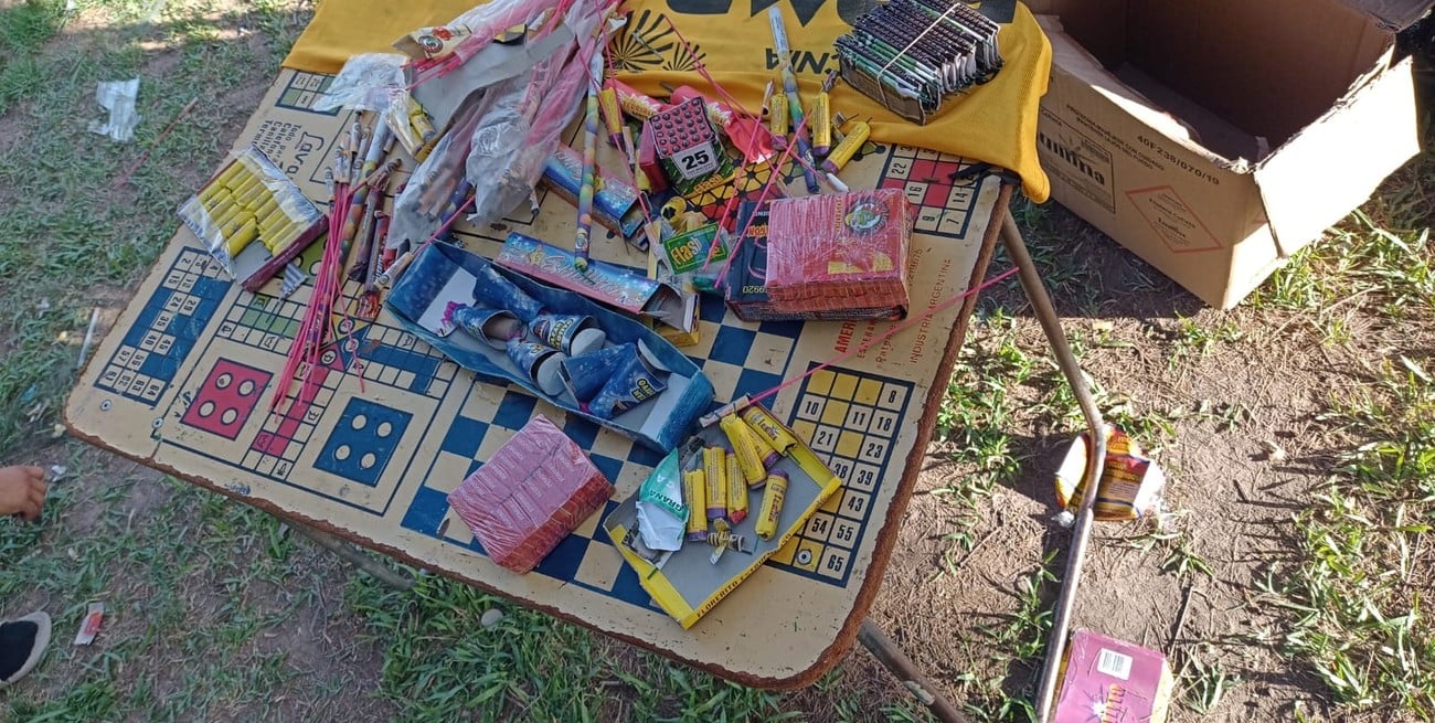 Parte de los productos secuestrados. 