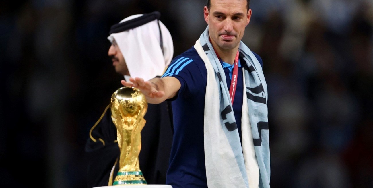 Lionel Scaloni, quien lideró la renovación y construyó este plantel. Gran responsable del título en Qatar.  Crédito: Reuters