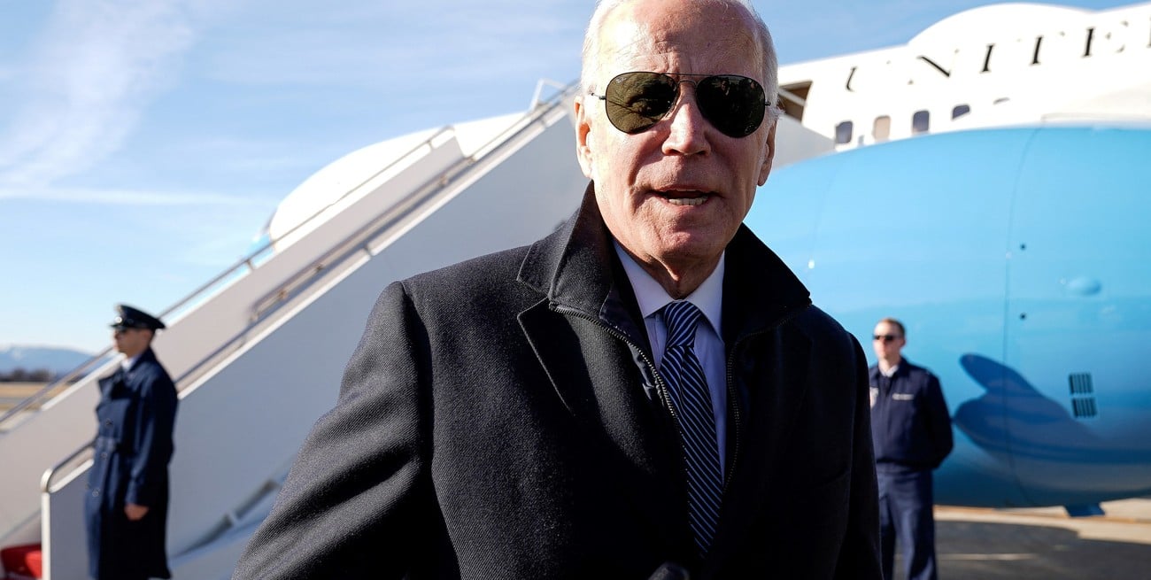 Joe Biden anunció el operativo este sábado tras aterrizar en Hagerstown, Maryland. Crédito: Elizabeth Frantz / Reuters