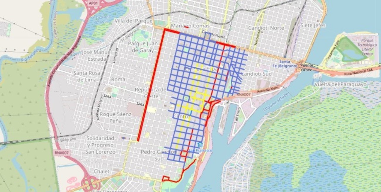 El sistema estacionamiento medido está vigente en el área céntrica de la capital santafesina. 