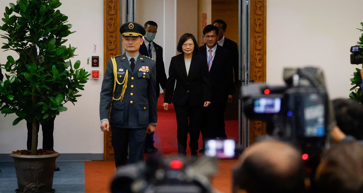 Tsai en el Aeropuerto Internacional de Taoyuan. Crédito: Ann Wang / Reuters