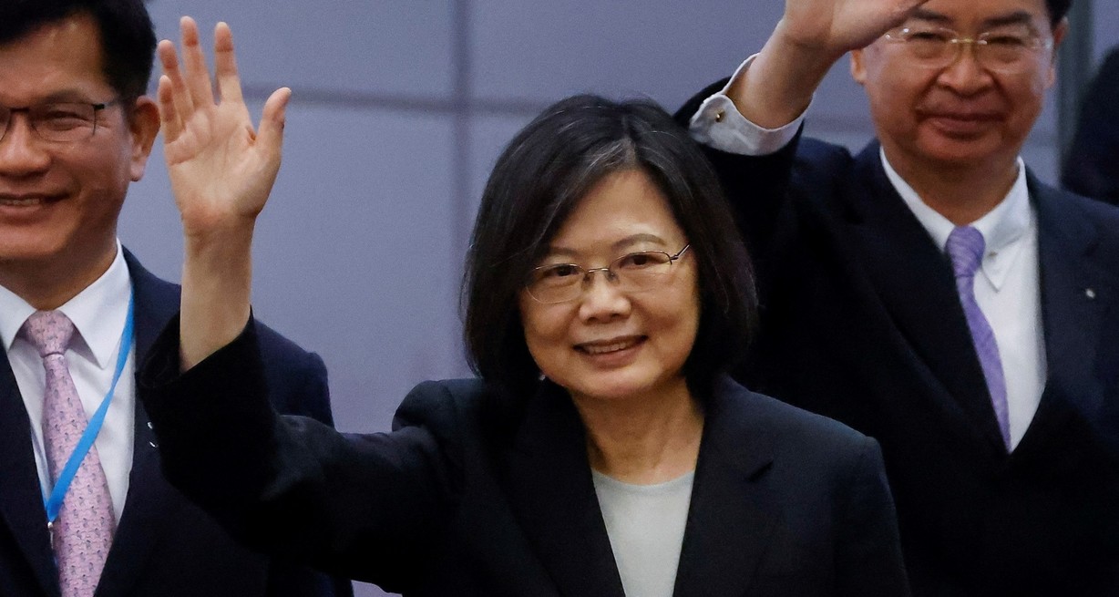Tsai Ing-wen, presidenta de Taiwán, previo a su último viaje a Estados Unidos. Crédito: Ann Wang / Reuters