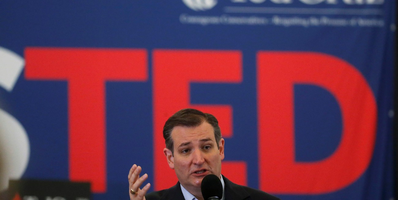 Ted Cruz durante su campaña política de 2016. Crédito: Carlo Allegri / Reuters