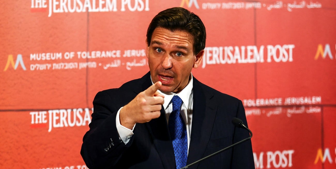 Ron DeSantis este jueves en Jerusalén, Israel. Crédito: Ronen Zvulun / Reuters