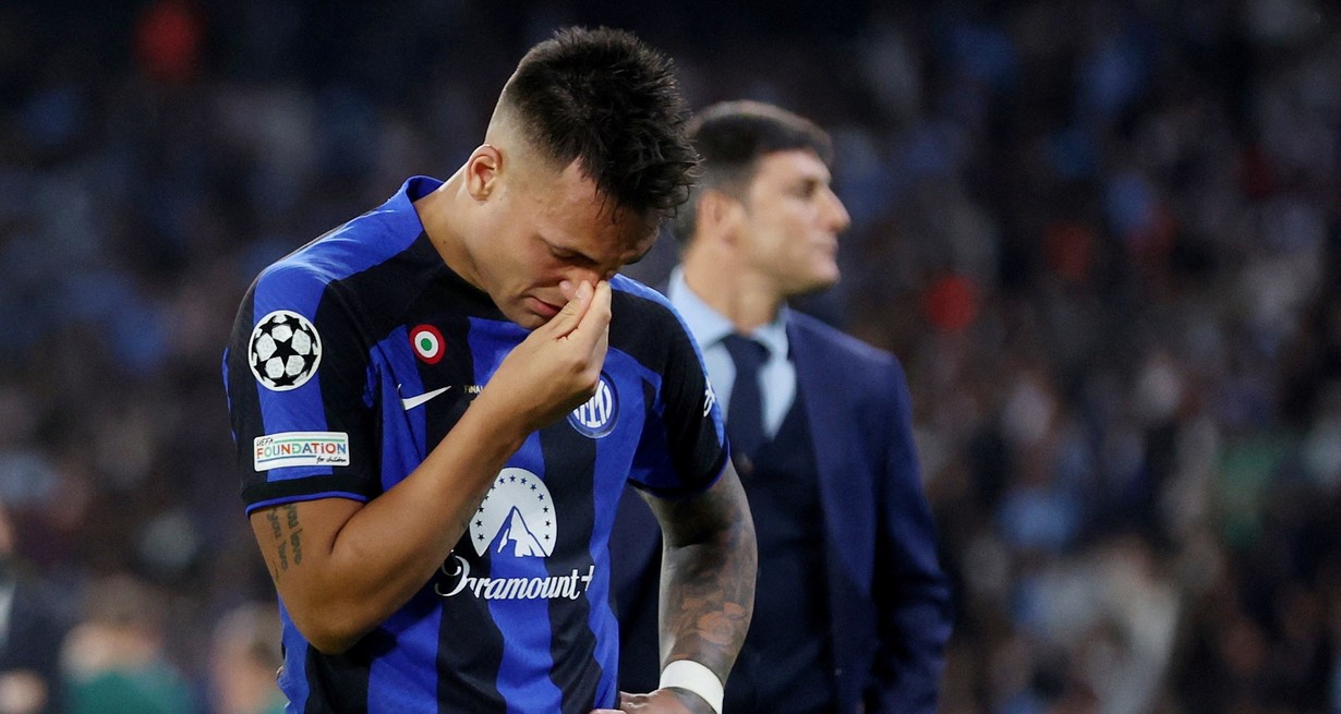El dolor de Lautaro Martínez, figura del Inter esta temporada. Crédito: Murad Sezer / Reuters