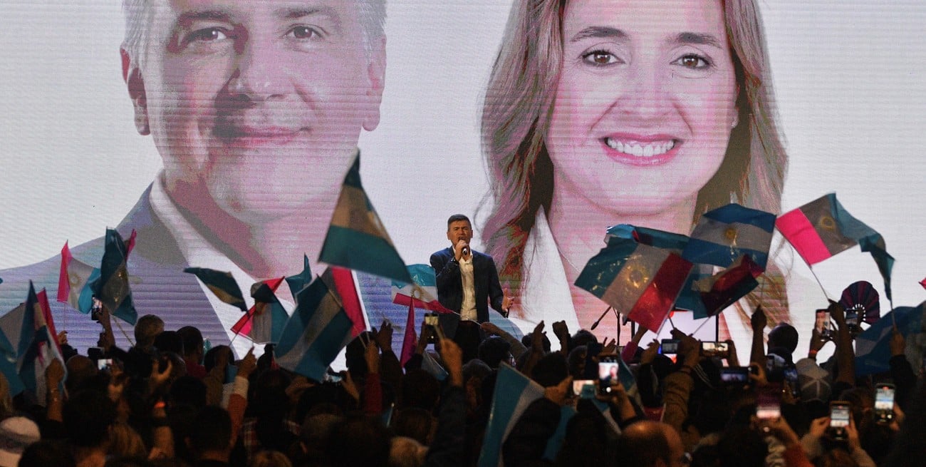 Los festejos de la lista oficialista en Córdoda. Crédito: Télam