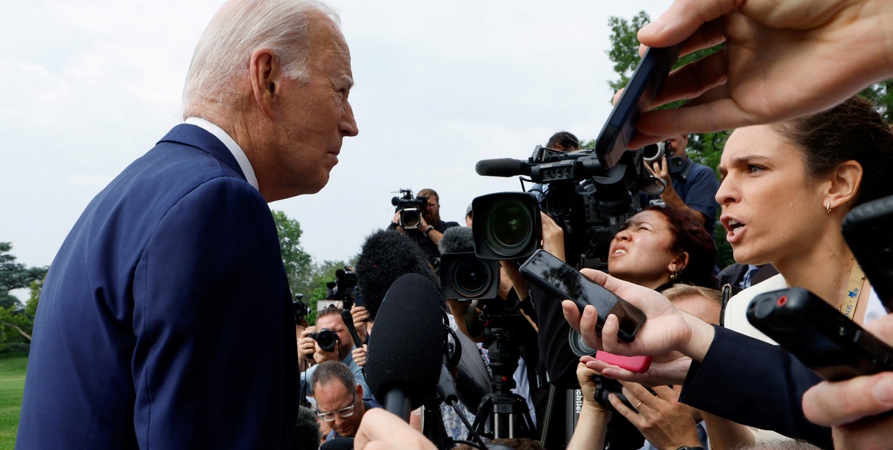 Joe Biden, presidente de Estados Unidos, este miércoles frente a los medios. Crédito: Jonathan Ernst / Reuters