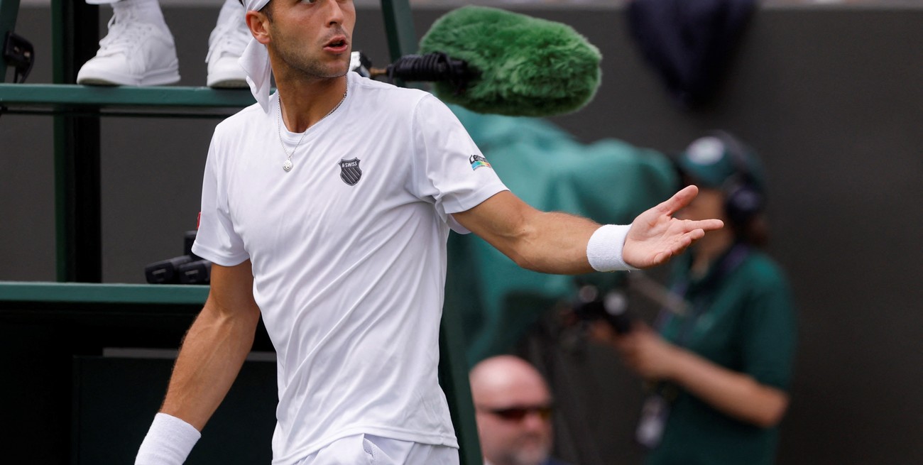 Etcheverry en Wimbledon este jueves. Crédito: Andrew Couldridge / Reuters