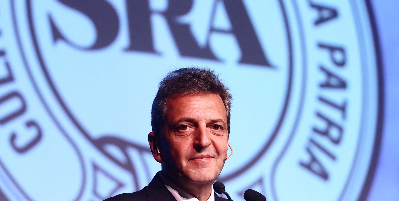 Sergio Massa en la Sociedad Rural. Crédito: Matias Baglietto / Reuters