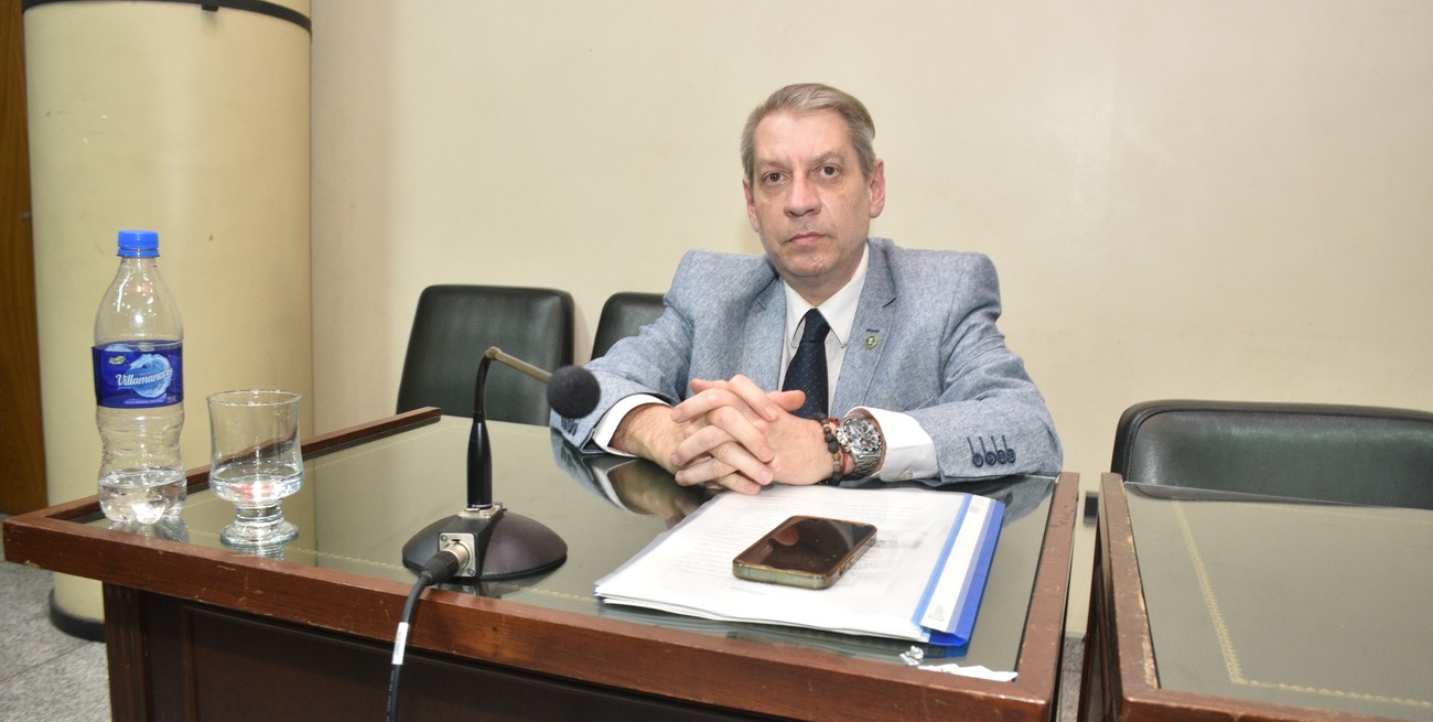 En defensa de Jaime intervino el abogado Gonzalo Pablo Miño, quien hizo reservas de apelación de la sentencia. FOTO: Mauricio Garín