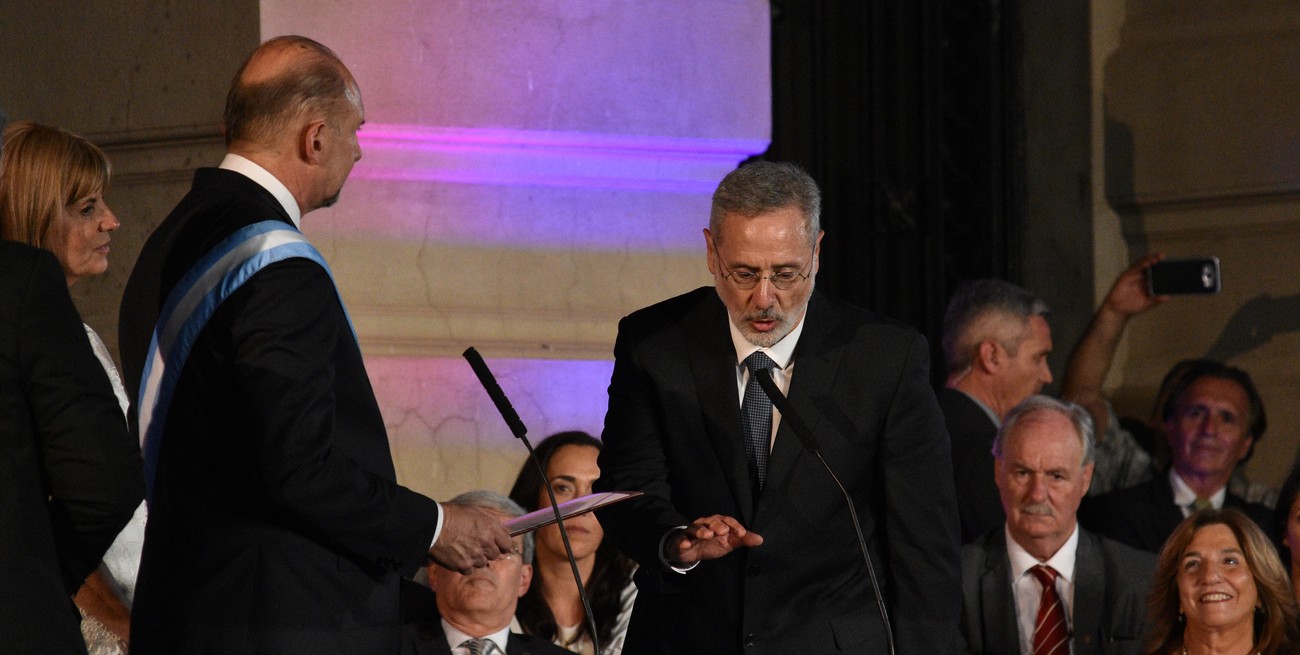 Marcelo Sain juró el 11 de diciembre de 2019 como Ministro de Seguridad de la provincia de Santa Fe, cargo que ejerció hasta marzo de 2021. Crédito: Manuel Fabatía/Archivo