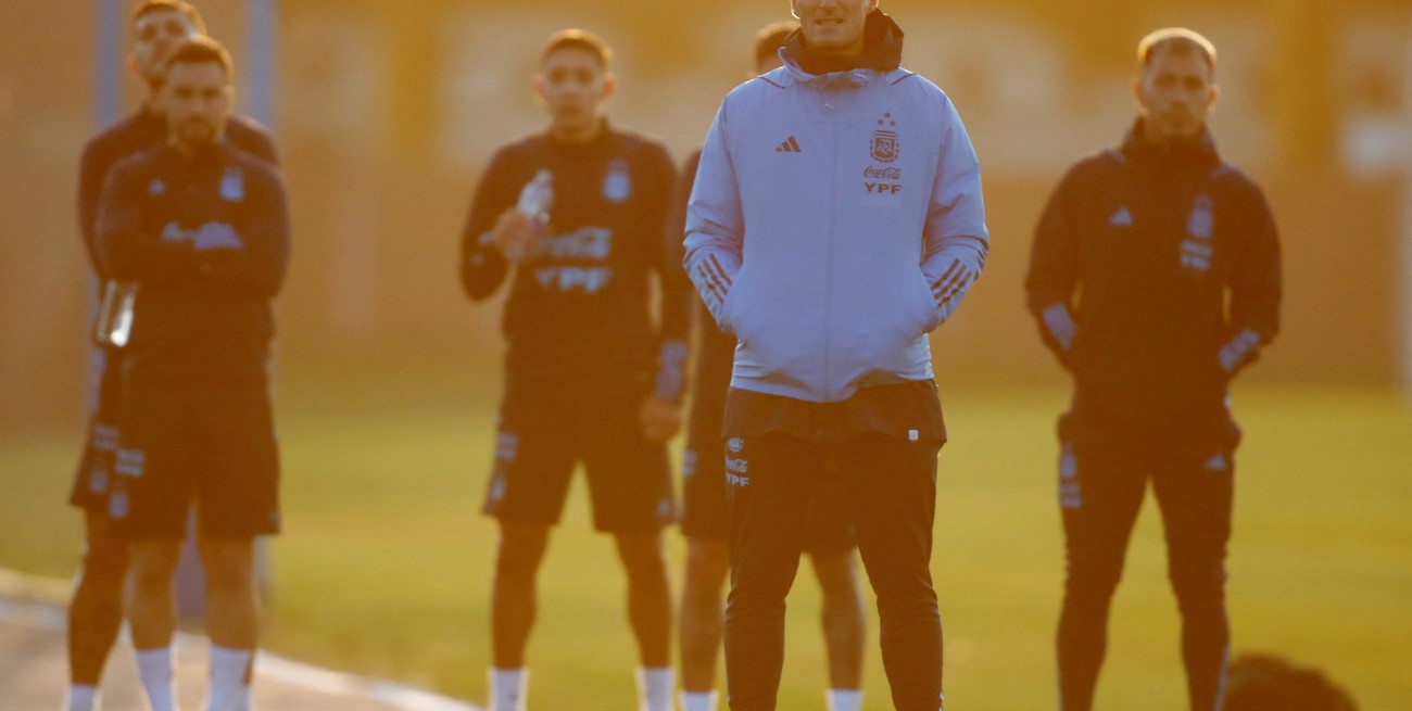 Entrenamiento de la Selección en el predio Lionel Andrés Messi, de cara al debut en las eliminatorias. 