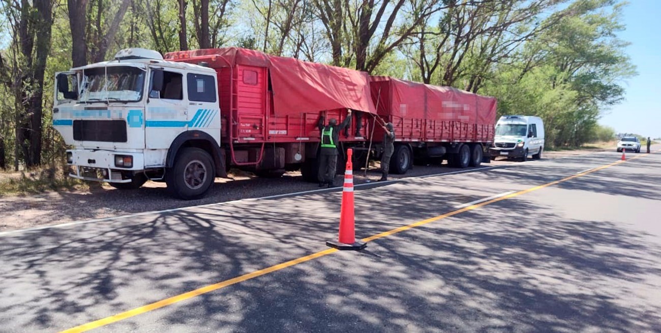El operativo se realizó el pasado jueves, sobre el km 47 de la Ruta Provincial N° 30, en el departamento Río Cuarto. Crédito: Prensa GNA
