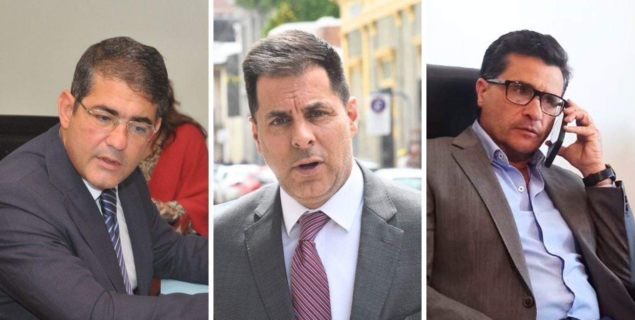 Los fiscales Martín Suárez Faisal, Gustavo Onel y Walter Rodríguez son los impulsores del informe de lavado de activos en el fuero federal local. Crédito: Archivo El Litoral