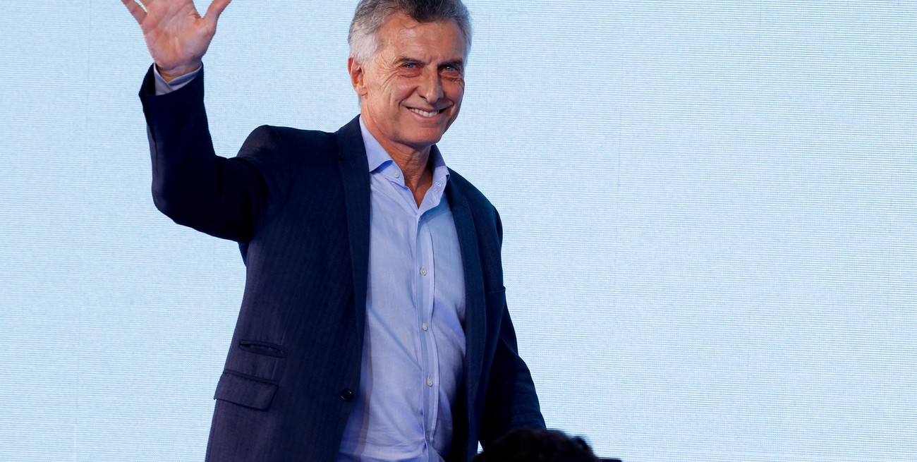 Former President of Argentina Mauricio Macri reacts on stage during a primary election night event, in Buenos Aires, Argentina August 13, 2023. REUTERS/Agustin Marcarian