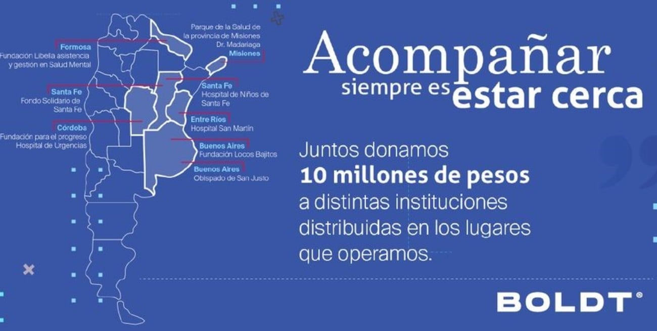 Es una política de la empresa contribuir con instituciones de referencia en los lugares donde operan y Santa Fe es parte de ese radar. Crédito: Grupo Boldt
