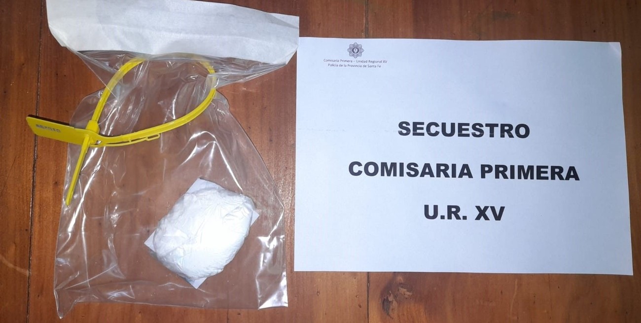 La droga arrojó un pesaje de 50,1 gramos de clorhidrato de cocaína. Foto: El Litoral