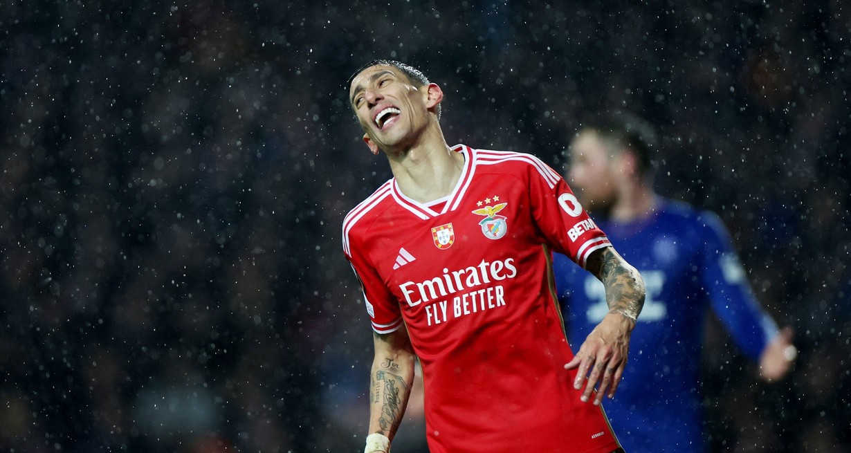 Ángel Di María este jueves frente a Rangers. Crédito: Russell Cheyne/Reuters