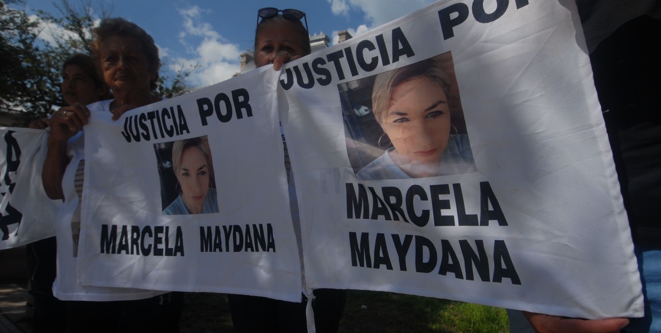 Como desde el primer día, familiares de Marcela Maydana reclamaron justicia por el femicidio. Foto: Mauricio Garín