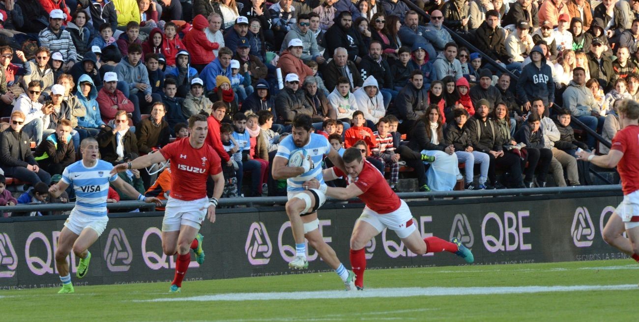 En 2018 fue la última presentación de Los Pumas en Colón ante Gales. Crédito: Luis Cetraro.