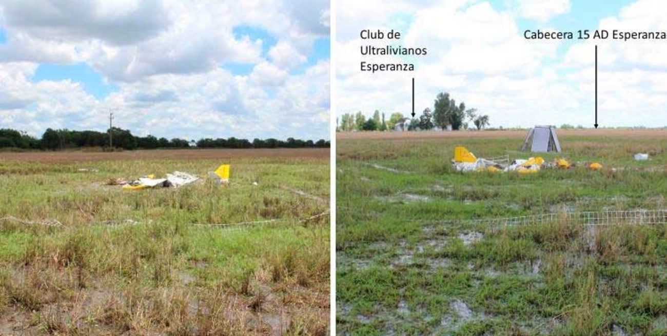 Accidente avion esperanza.