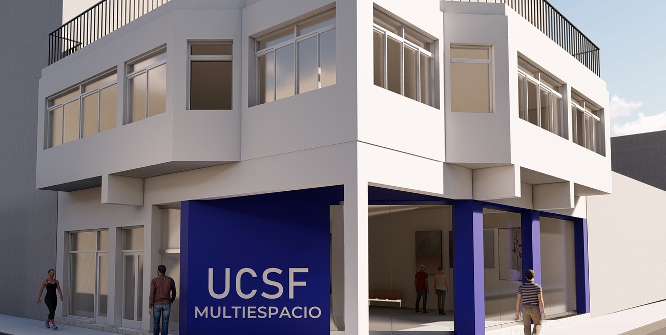 Render ilustrativo del futuro Multiespacio UCSF, que estará ubicado en el centro de la ciudad de Santa Fe. Crédito: Gentileza