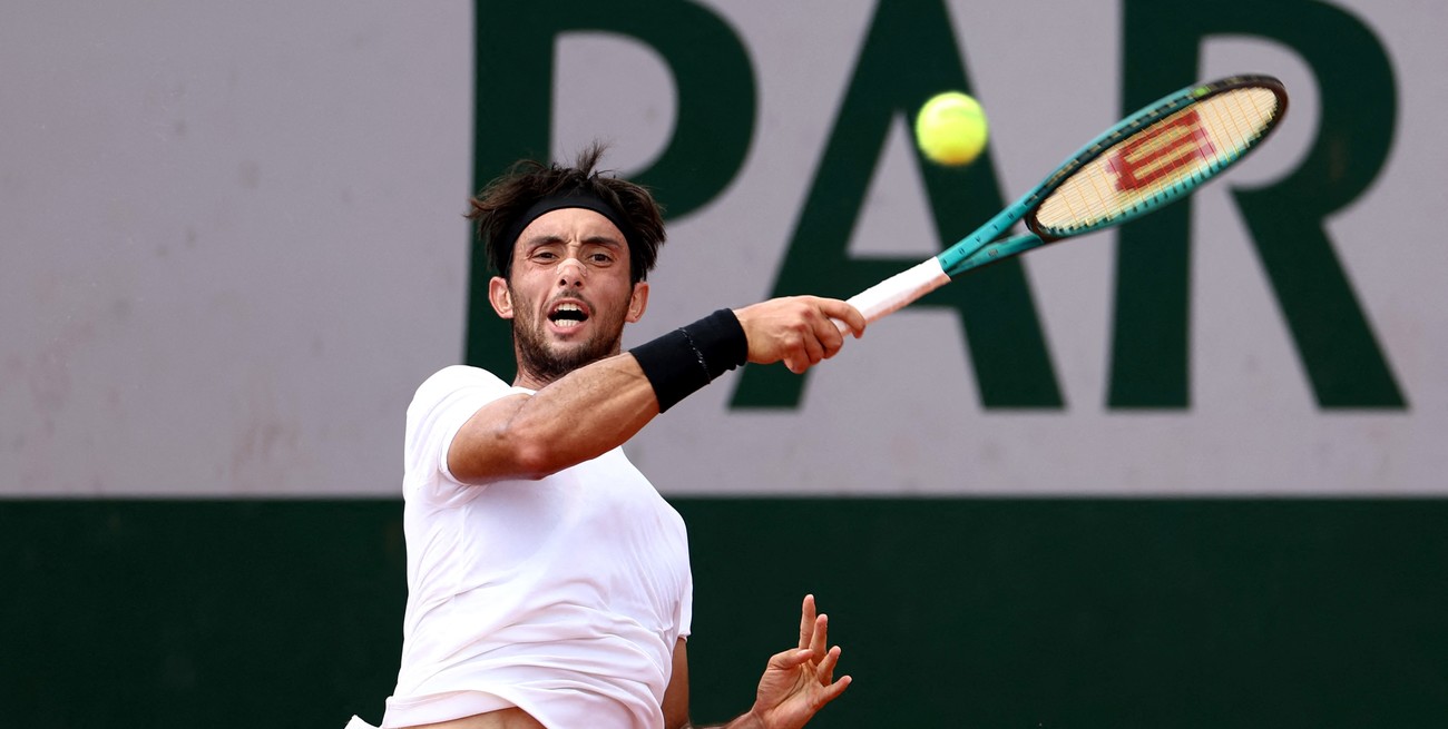 Tennis - French Open - Roland Garros, Paris, France - May 26, 2024
Argentina's Thiago Agustin Tirante in action during his first round match against Spain's Pedro Martinez REUTERS/Yves Herman