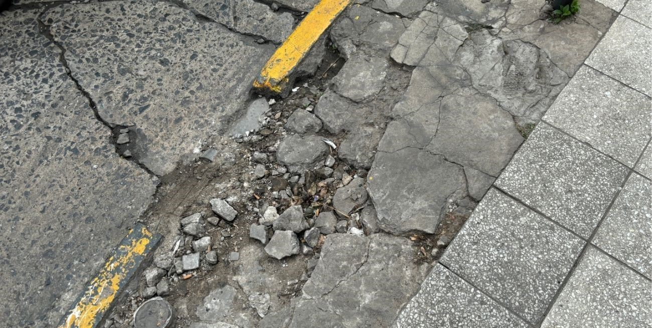 Las veredas también presentan un notable deterioro.