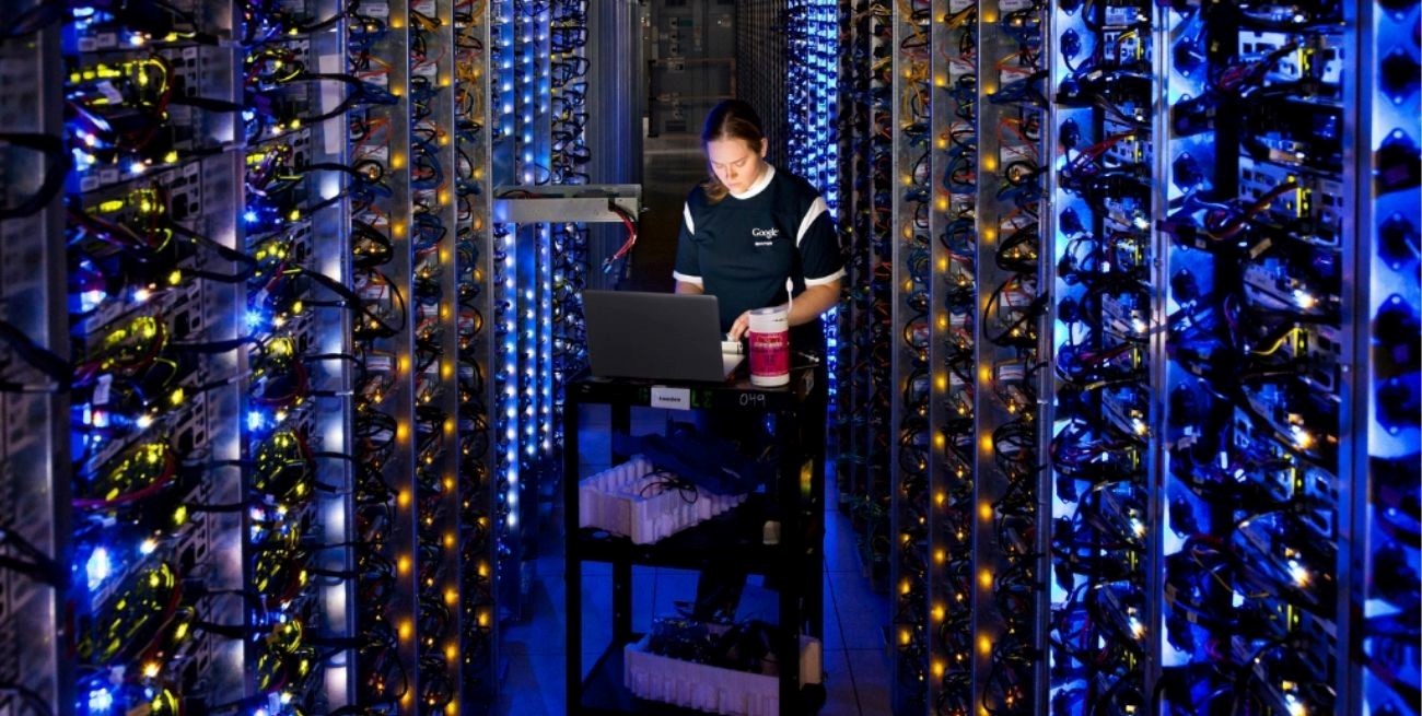 Así se ven los centros de datos de Google.