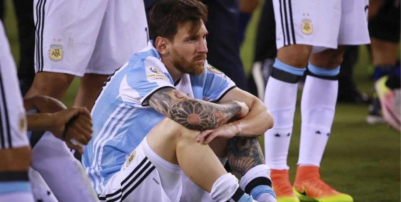 La desilusión de Leo luego de perder la Copa América Centenario.