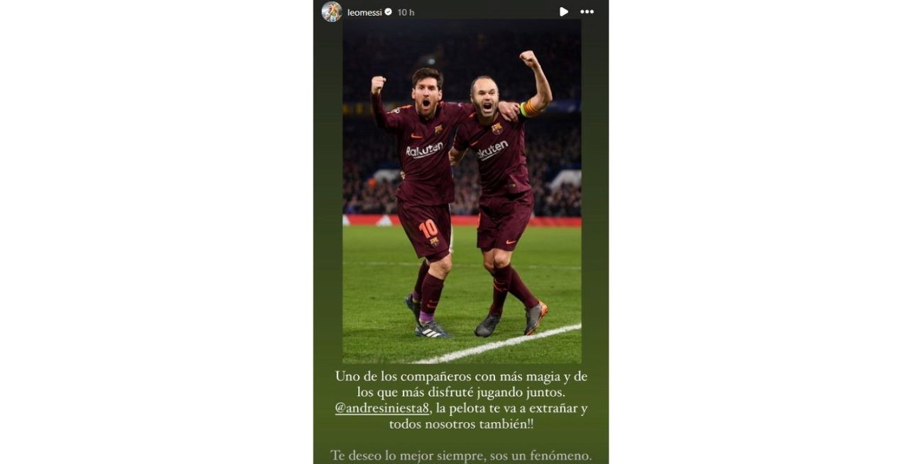 El posteo del astro argentino en Instagram.