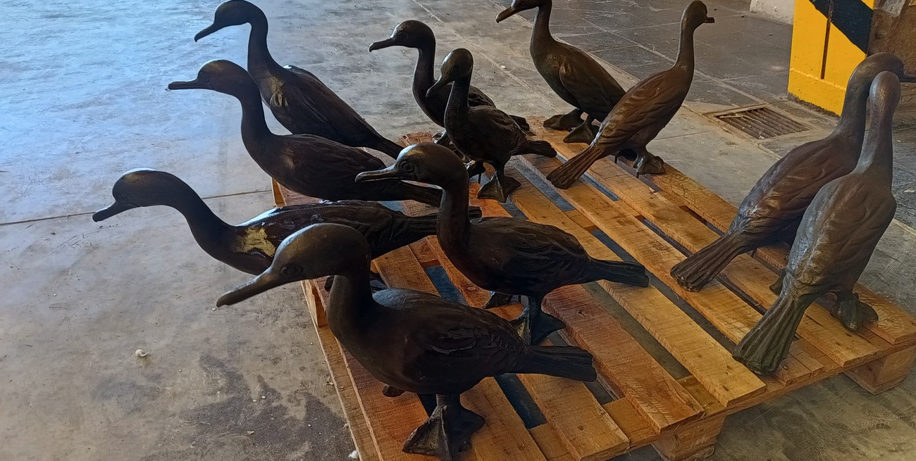 Las réplicas terminadas, luego de salir del taller de la Estación Belgrano. Crédito: Gentileza