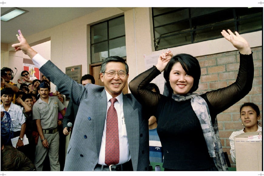 Keiko y Alberto Fujimori en una imagen de archivo de Reuters.