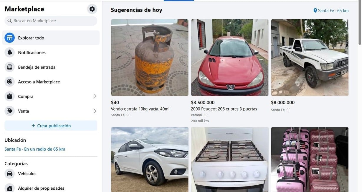 En Marketplace de Facebook el vendedor y comprador pautan entre ellos precio y entrega.