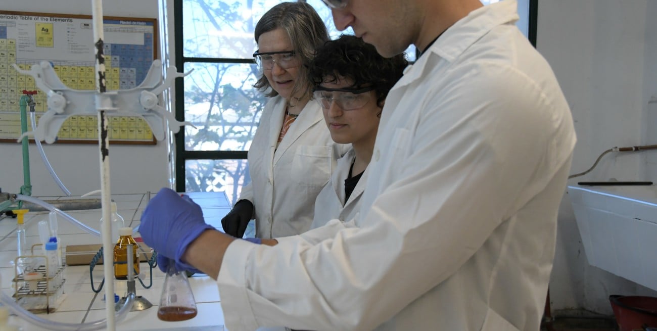 Siempre un docente o ayudante de laboratorio supervisa las prácticas. Foto: Manuel Fabatía