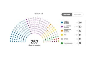 La nueva composición del Congreso, desde diciembre.