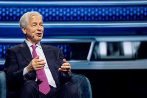 Jamie Dimon, Chairman and Chief Executive Officer of JPMorgan Chase & Co., speaks during the America Business Forum at Kaseya Center in Miami, Florida, U.S. November 6, 2025. REUTERS/Marco Bello