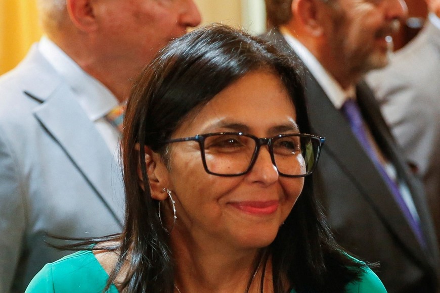 Delcy Rodríguez juró como presidenta de Venezuela. Foto: Reuters