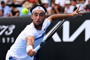 Tennis - Australian Open - Melbourne Park, Melbourne, Australia - January 19, 2026
Argentina's Thiago Agustin Tirante in action during his first round match against Australia's Aleksandar Vukic REUTERS/Jaimi Joy