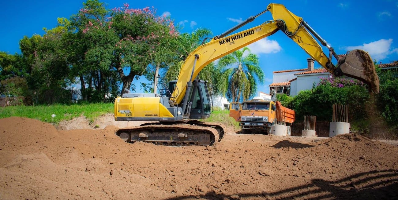 Trabajos sobre el terreno de la vivienda afectada a los trabajos. Foto: Gentileza