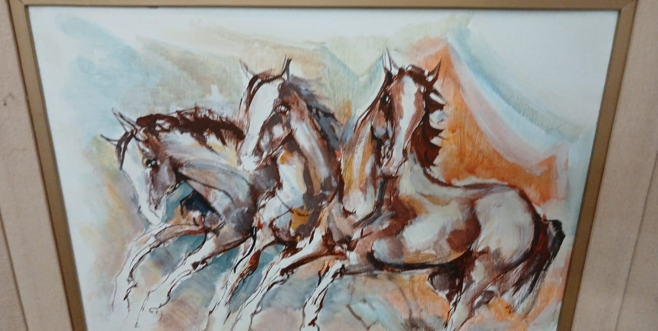 Uno de los cuadros a subastar pertenece al artista plástico Vaccarezza. Foto: Gentileza